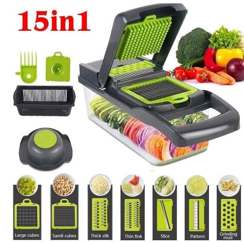 15 In 1 Vegetable Chopper, Salad Fruit Vegetable Food Chopper