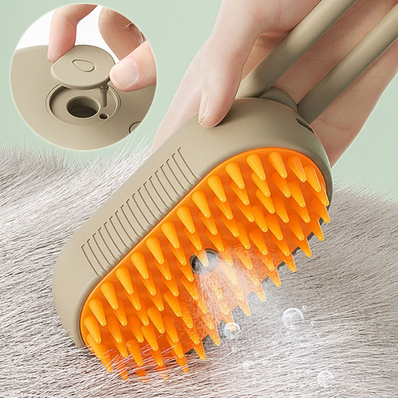 3-in-1 Cat Steam Brush – Electric Groomer & Massager
