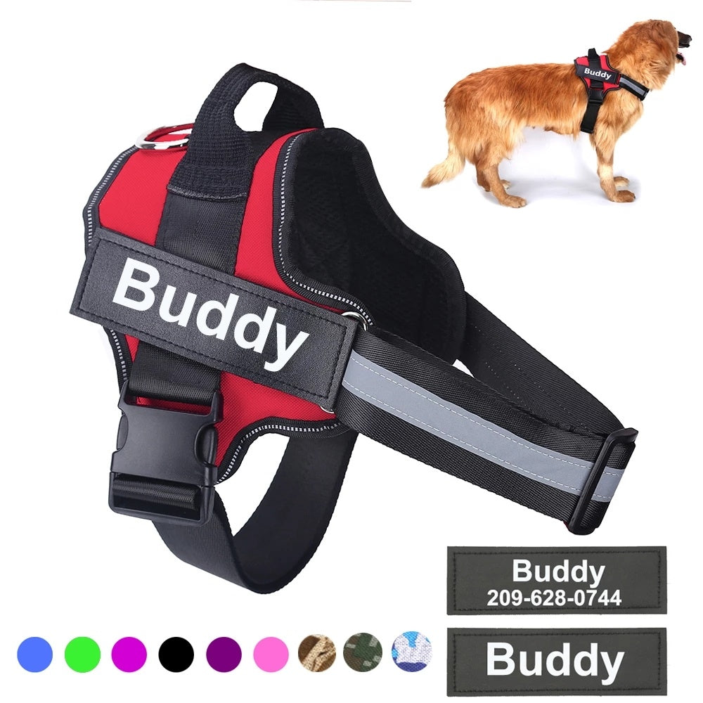 Personalized No-Pull Dog Harness – Reflective, Adjustable & Custom Patch