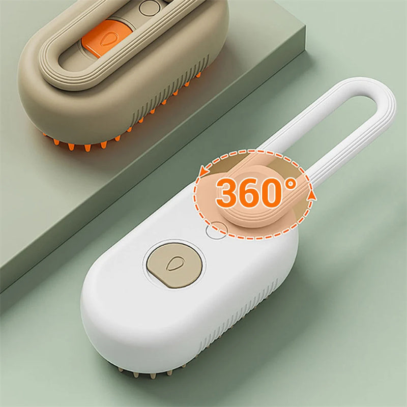3-in-1 Cat Steam Brush – Electric Groomer & Massager