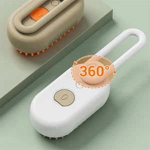 3-in-1 Cat Steam Brush – Electric Groomer & Massager